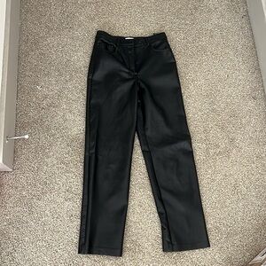 Wilfred black faux leather pants